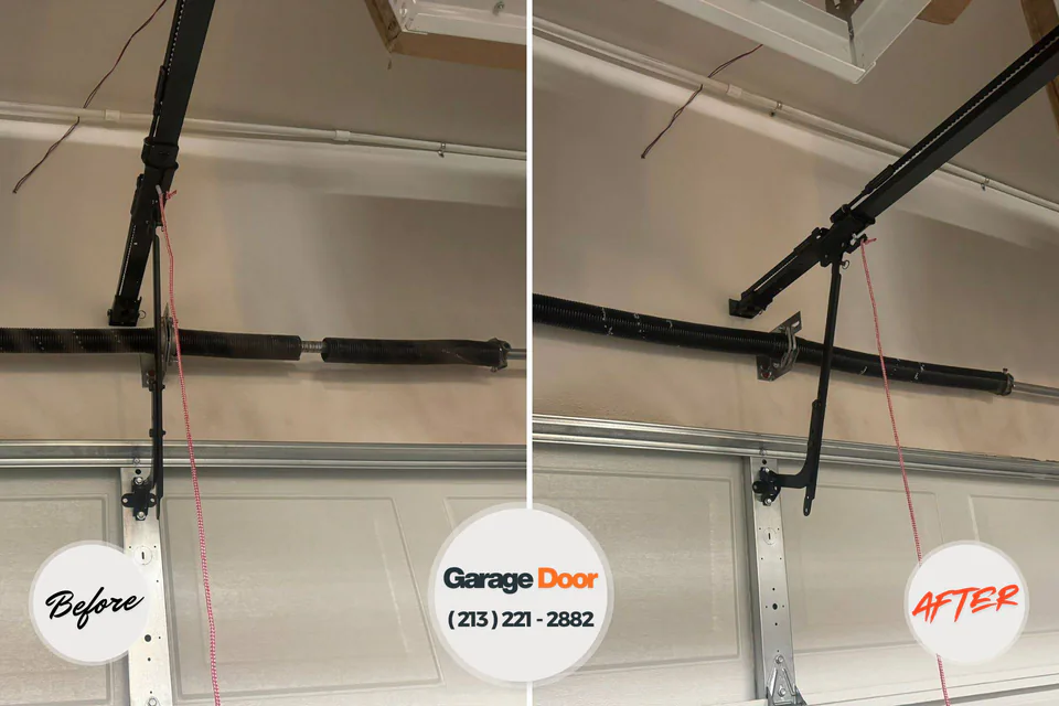 Before and after: garage door repair Garden City, SC